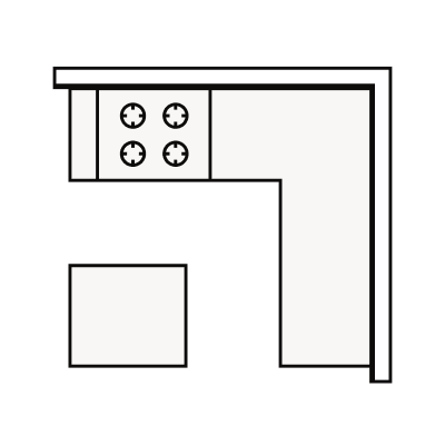 L Shape with Island